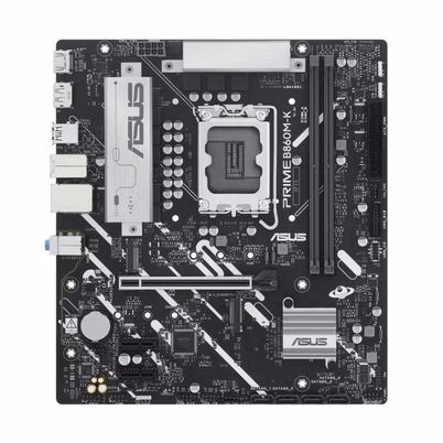 Tarjeta Madre Asus Prime B860m-K Compatibilidad Con Intel Pentium, Gold Core I3, I5, I7, I9-Socket Lga 1851 Capacidad Maxima De 128gb Ddr5-Sdram Interfaz 2.5 Gigabit Ethernet Pci Express X16 Color Negro